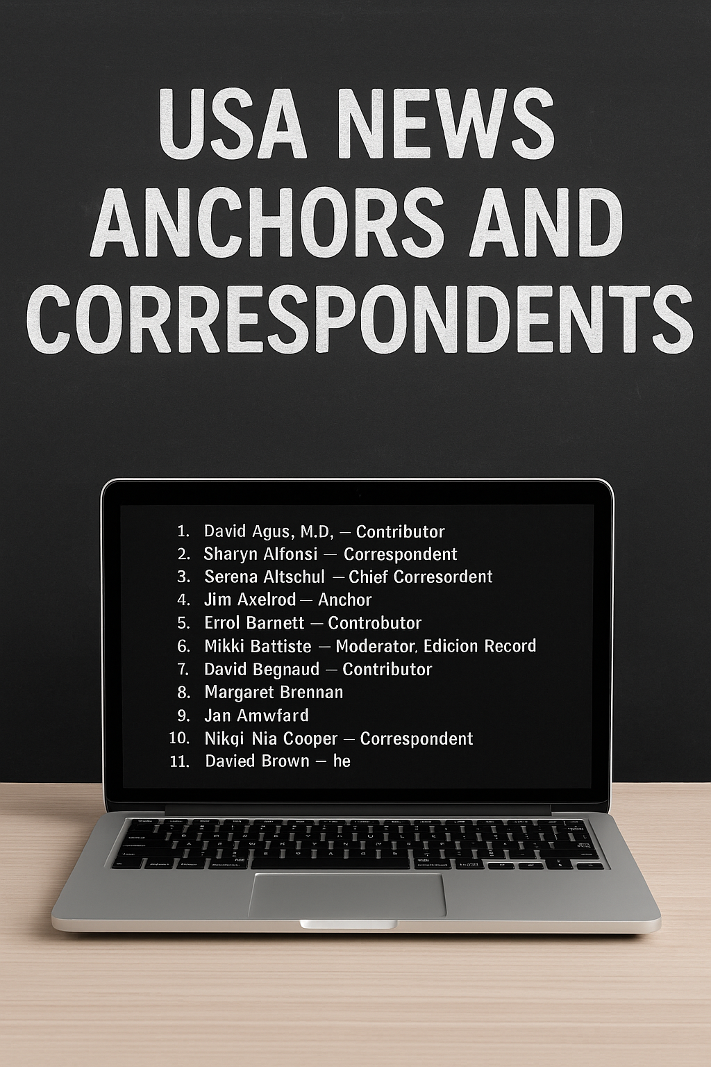 131 USA News Anchors and Correspondents